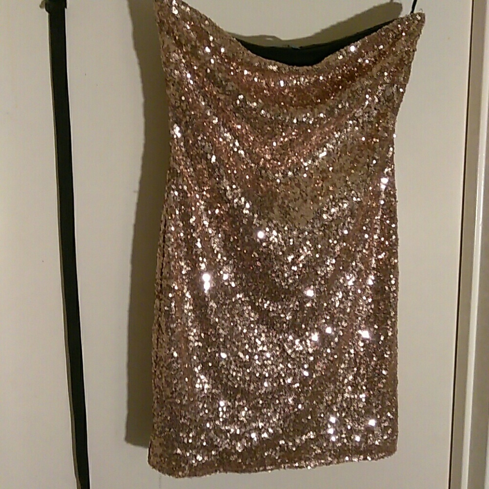 Fashion Nova Slinky Sequined Dress
